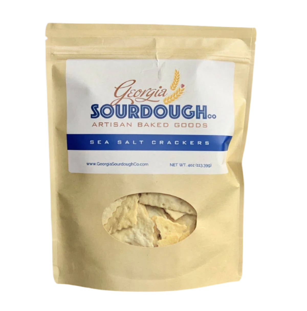 Georgia Sourdough Sea Salt Crackers: 2.5oz