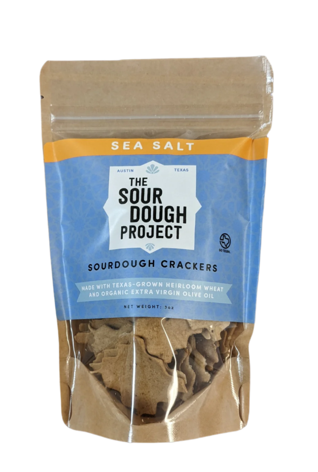 The Sour Dough Project: Sea Salt Sourdough Crackers (3oz pouch)