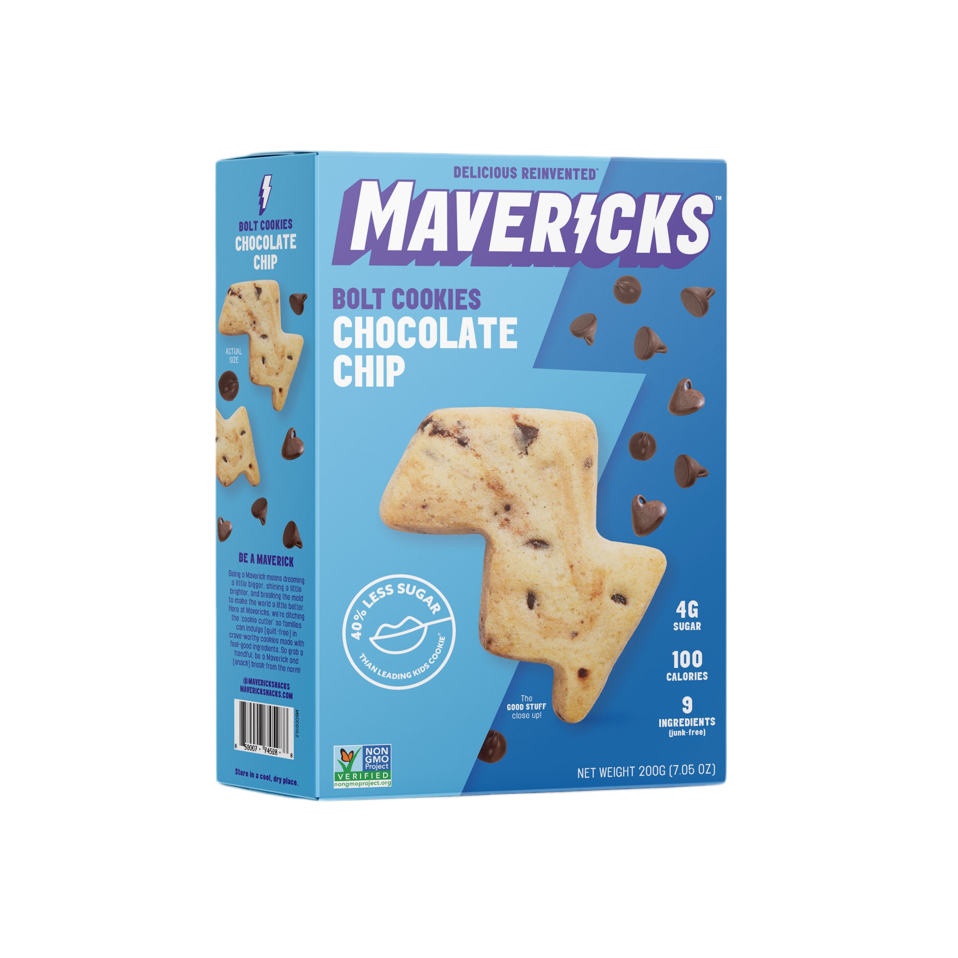 Mavericks Snacks Choc Chip Cookies, Sharing Size (7 oz box)