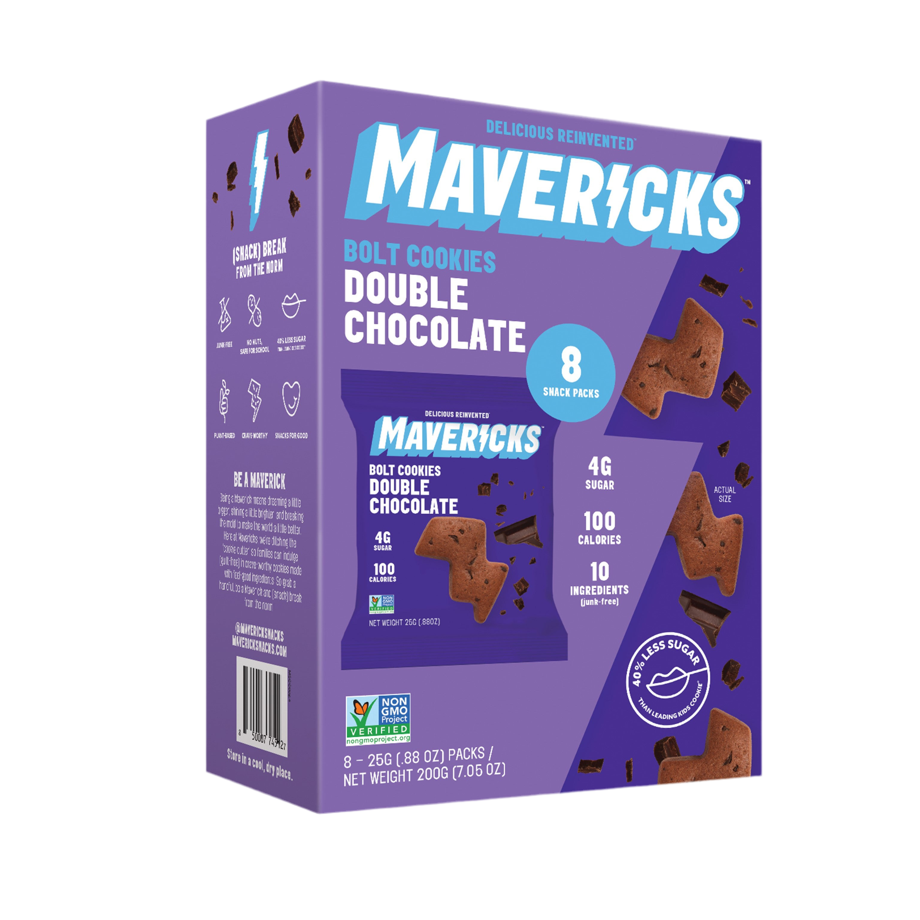 Mavericks Snacks Double Chocolate Cookies (8 ct Snack Packs)