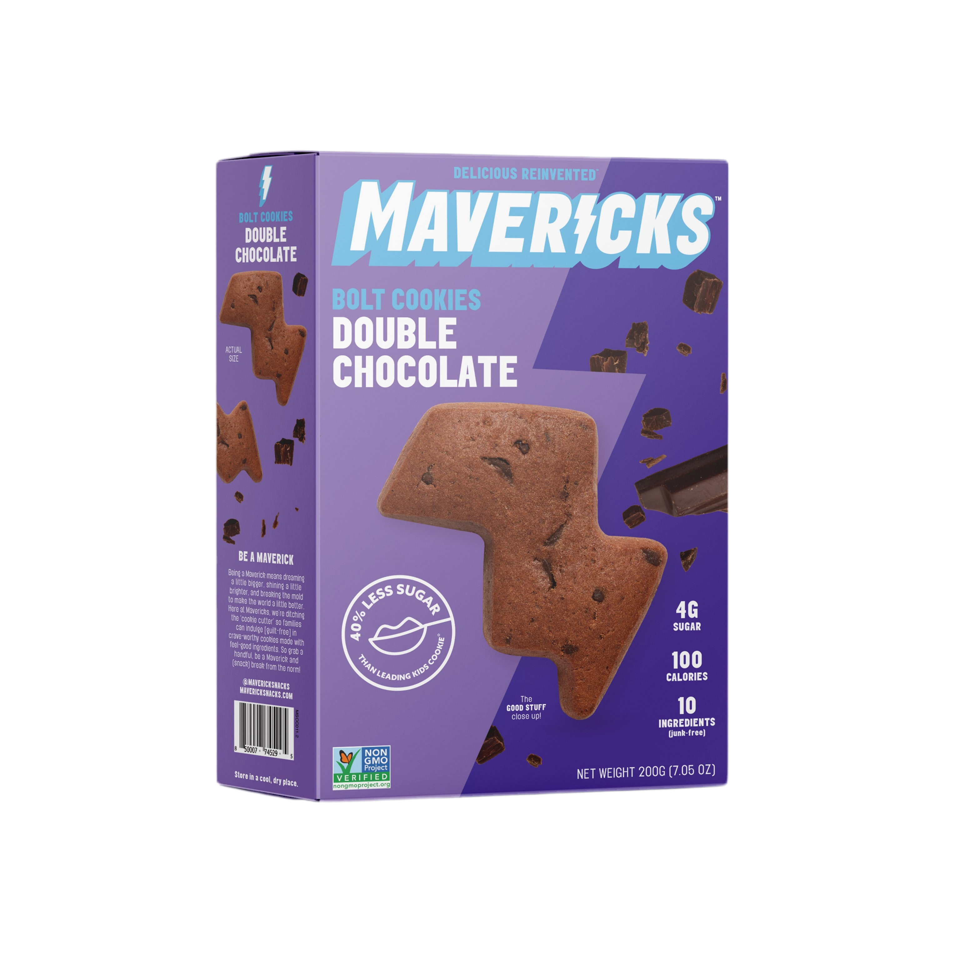 Mavericks Snacks Double Trouble Choc Cookies, Sharing Size (7 oz box)