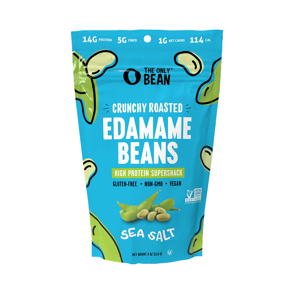 The Only Bean Crunchy Roasted Edamame (Sea Salt) (.9 oz Snack Bag)