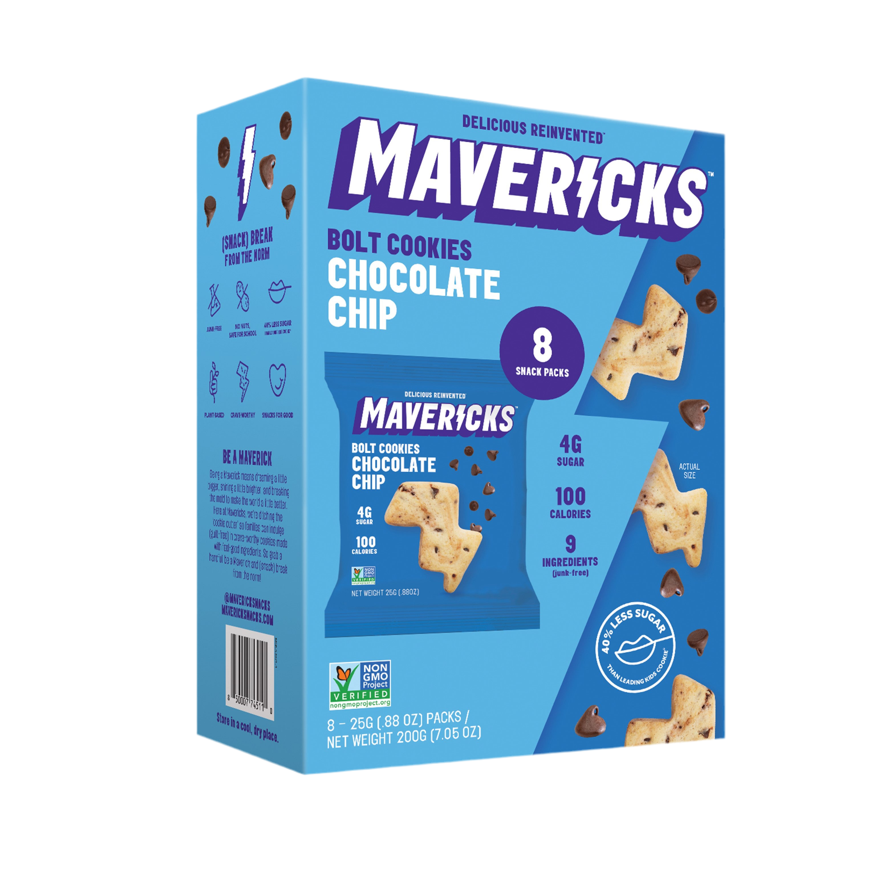 Mavericks Chocolate Chip Cookies, 8ct Snack Packs