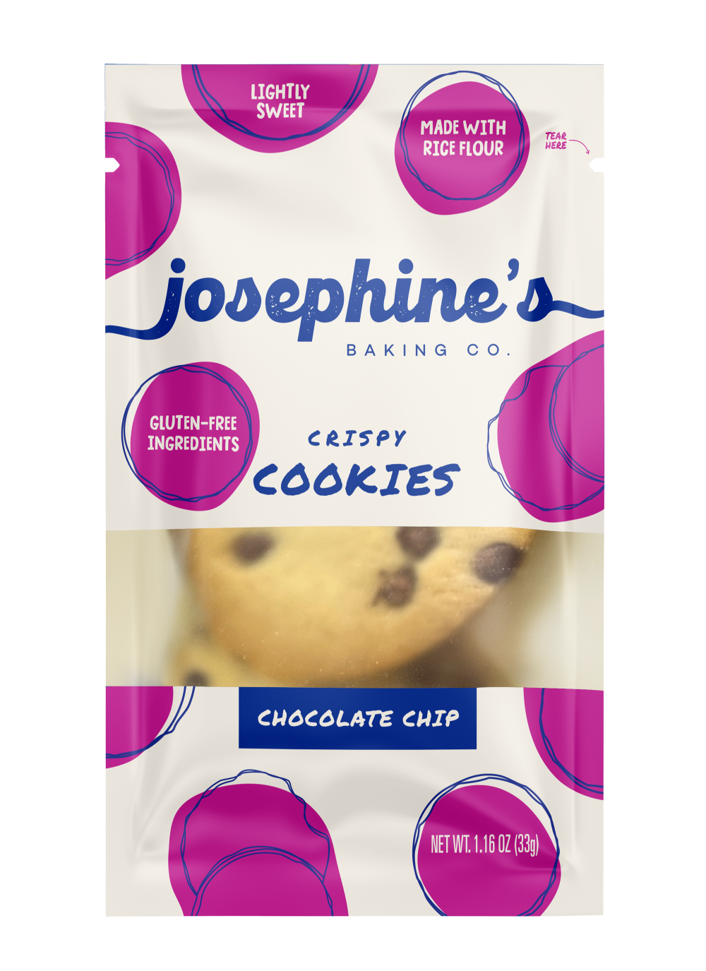 Josephine's Baking Co. Crispy Chocolate Chip Cookies Snack Packs (1.16oz)