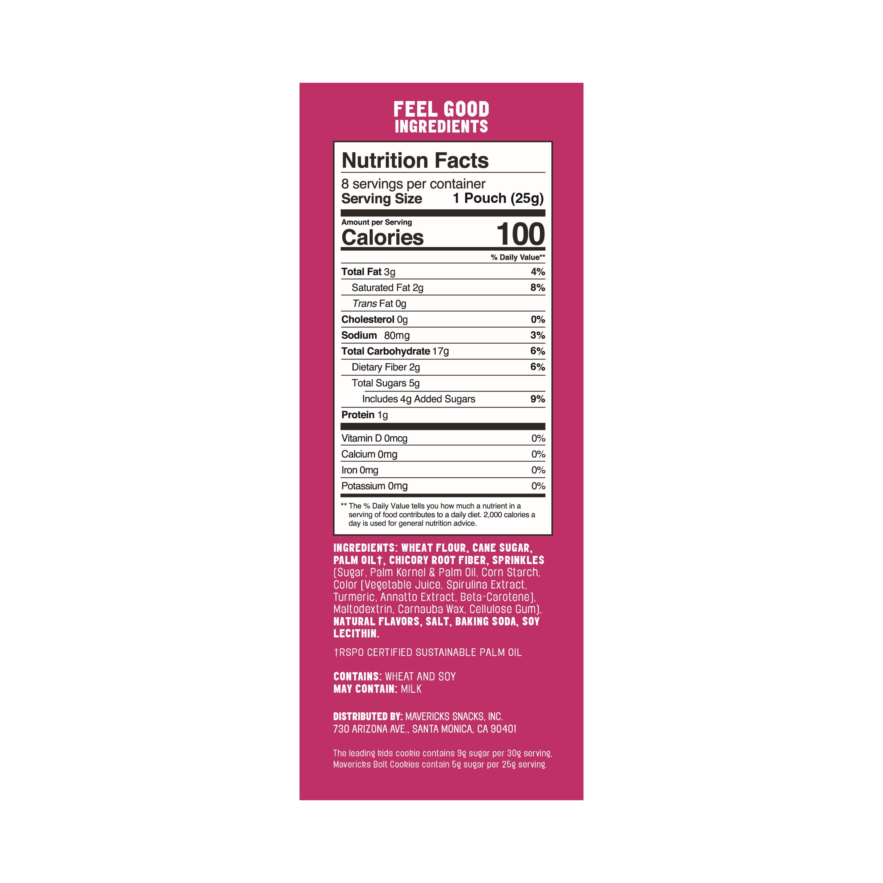 Mavericks Snacks Birthday Cake Cookies (8 ct Snack Packs)