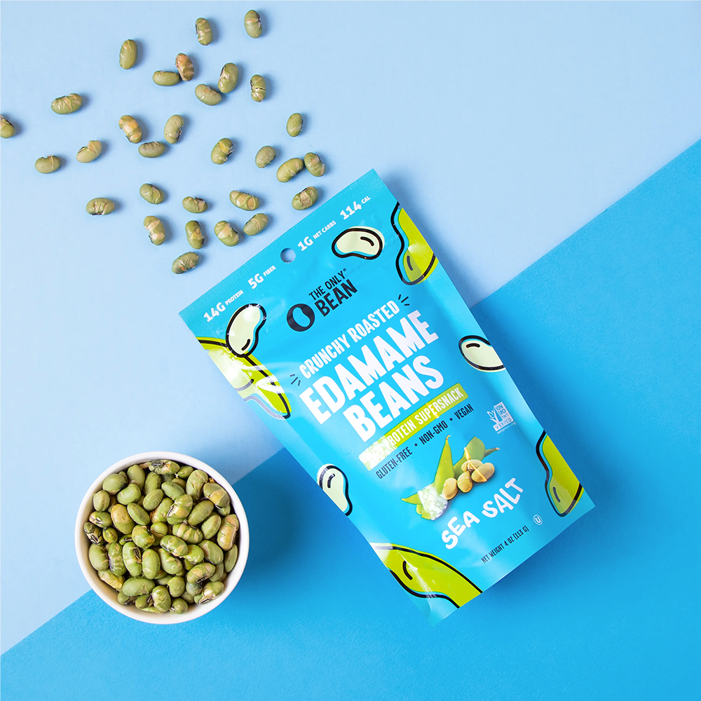 The Only Bean Crunchy Roasted Edamame (Sea Salt) (.9 oz Snack Bag)