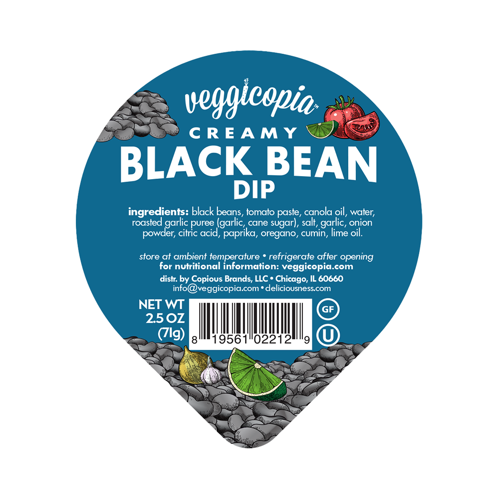 Veggicopia Black Bean Dip Single Serve 2.5oz