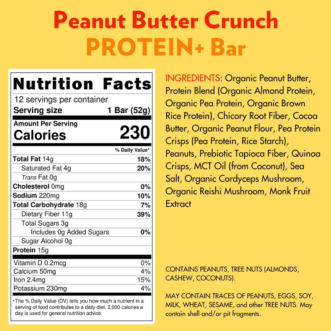 B.T.R. NATION: PEANUT BUTTER CRUNCH PROTEIN+ Superfood Bar