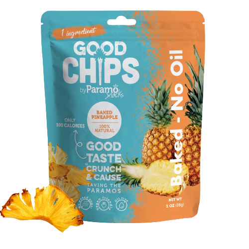 Good Chips by PARAMO SNACKS: Baked Pineapple Chips (1oz)