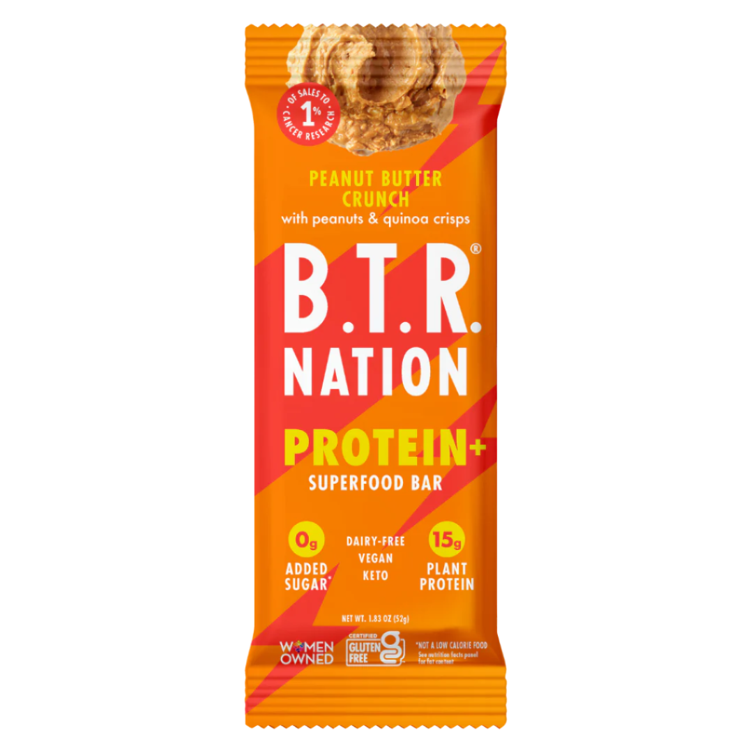 B.T.R. NATION: PEANUT BUTTER CRUNCH PROTEIN+ Superfood Bar