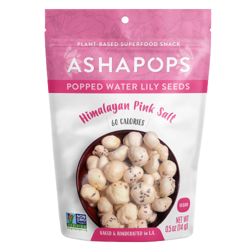 AshaPops Popped Water Lily Seeds - Himalayan Pink Salt 0.5oz