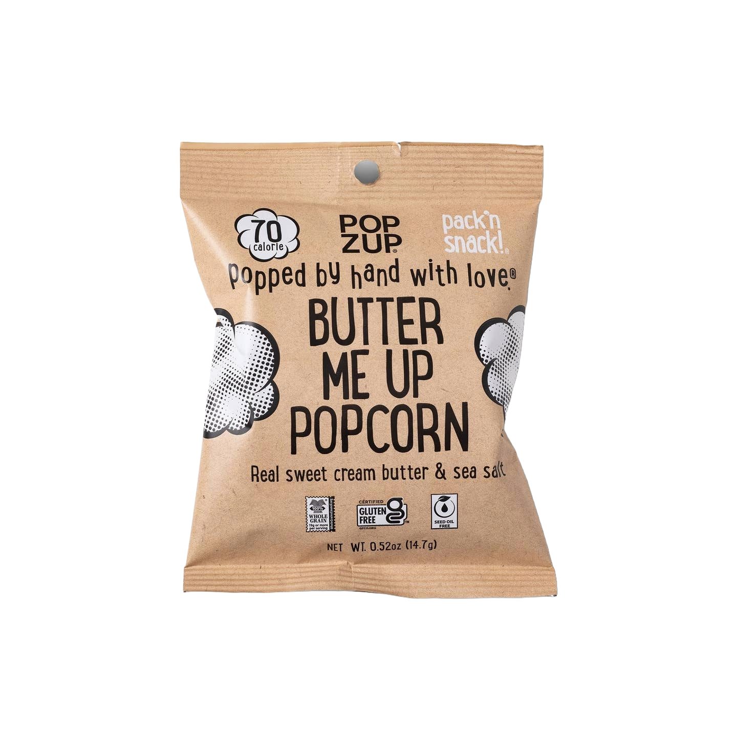 Pop Zup : Butter Me Up Popcorn (.52oz snack size bag)