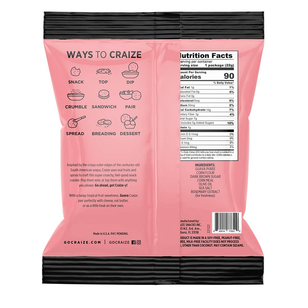 Craize Guava Toasted Snack Crackers (0.77oz)