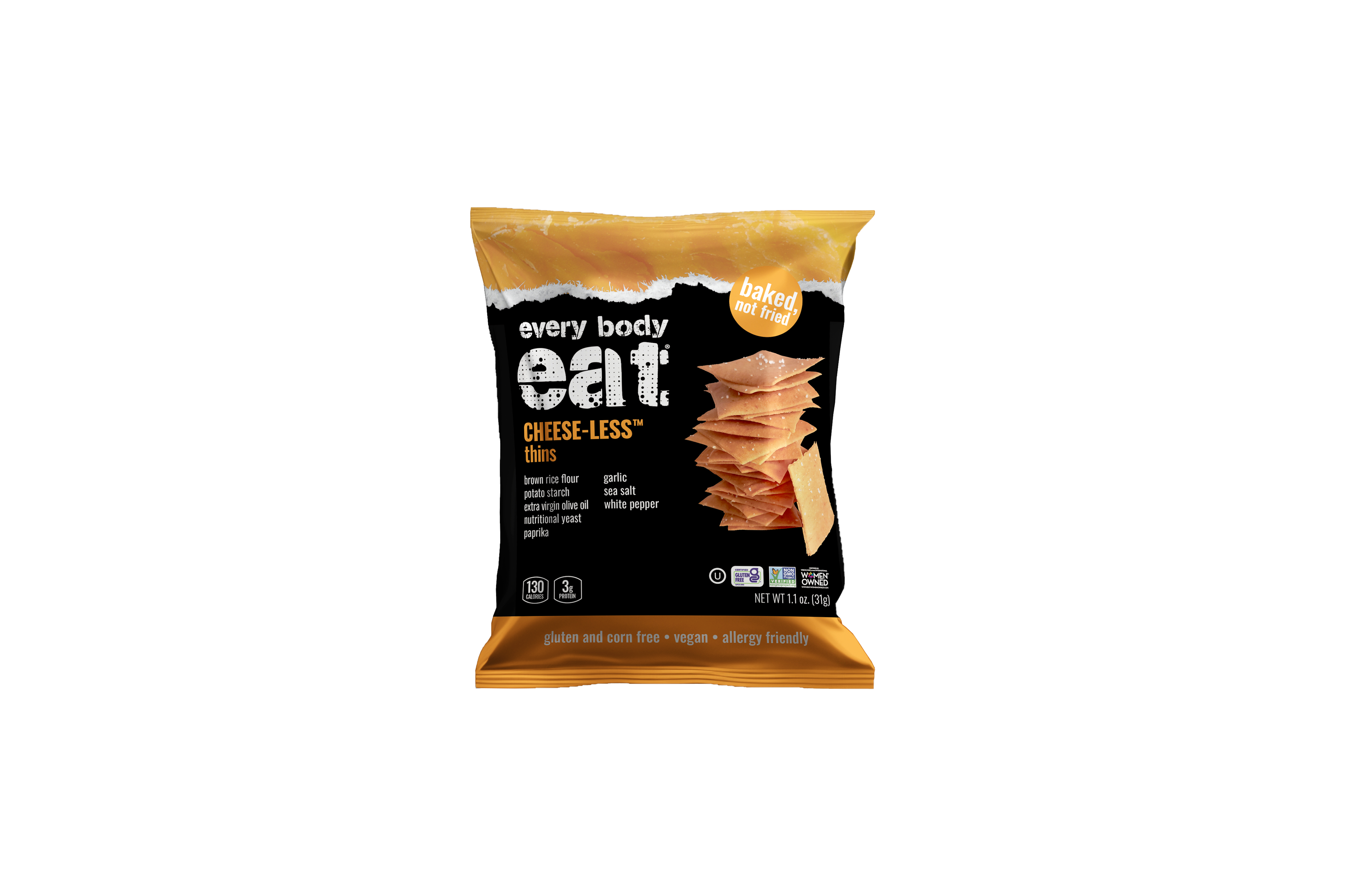 Every Body Eat Cheese-Less Snack Thins (snack bag 1.1oz)