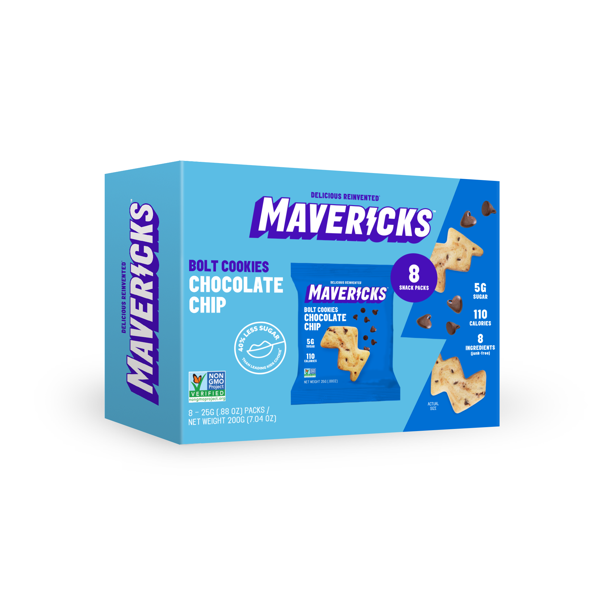 Mavericks Chocolate Chip Cookies, 8ct Snack Packs