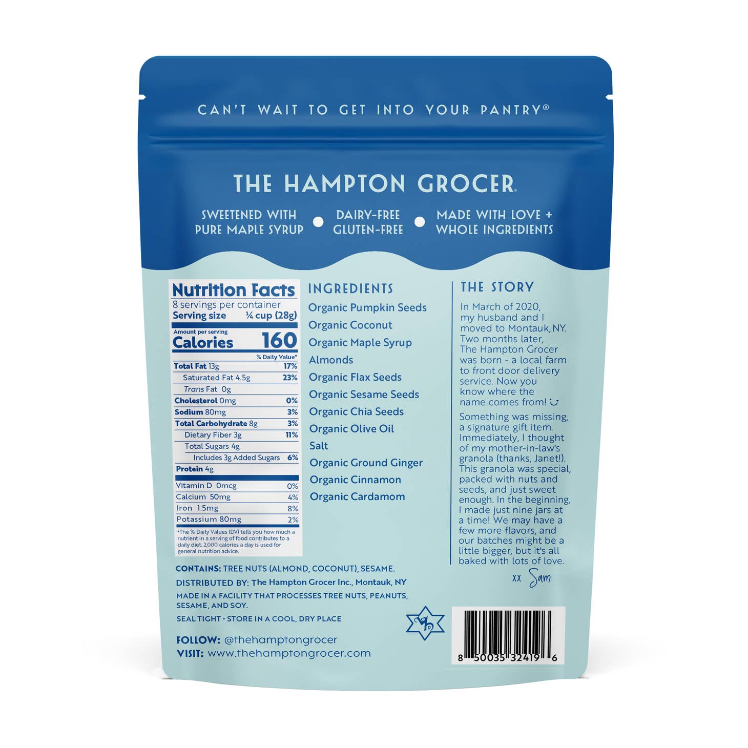 The Hampton Grocer Super Seed Grain Free Granola - 8oz Bag