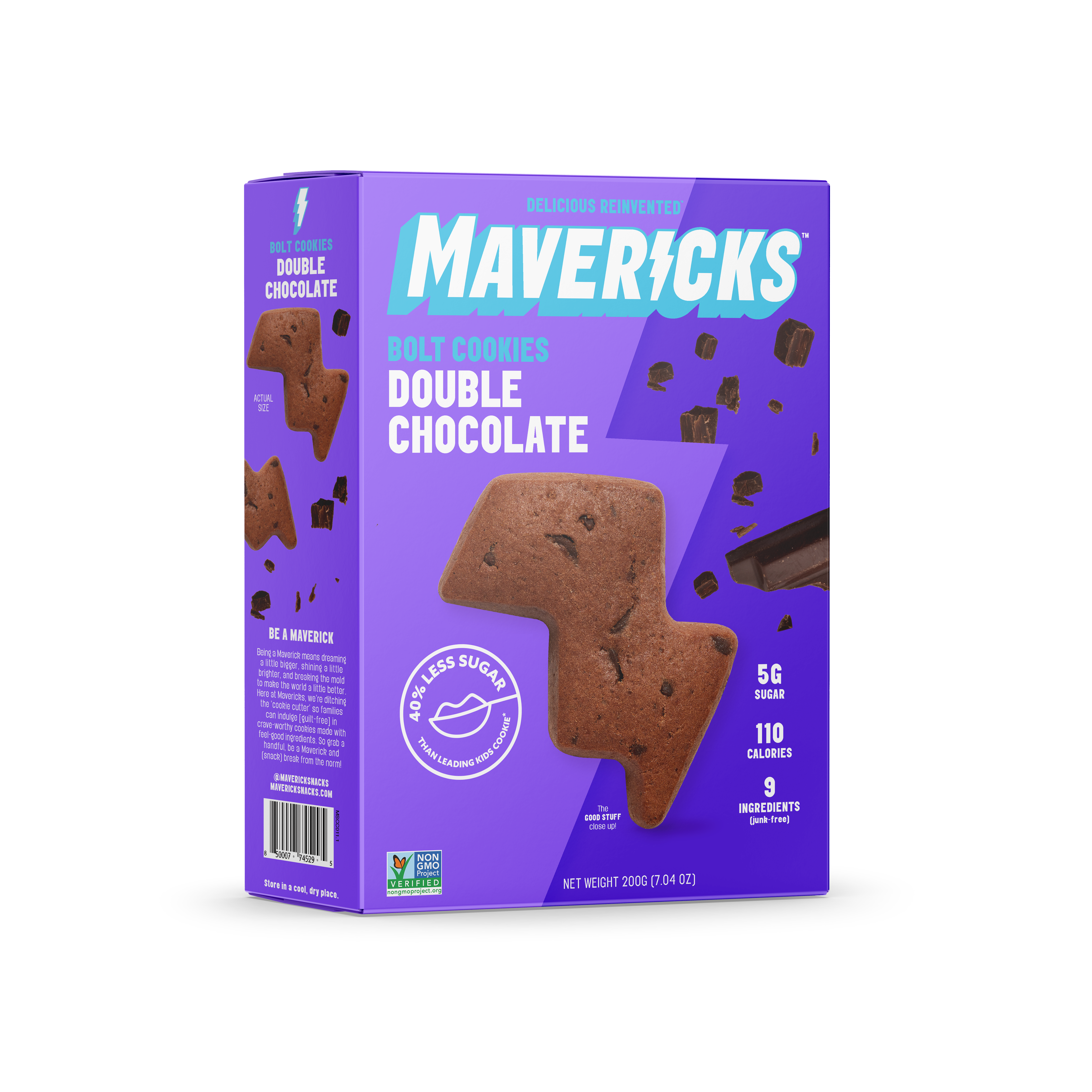 Mavericks Snacks Double Trouble Choc Cookies, Sharing Size (7 oz box)