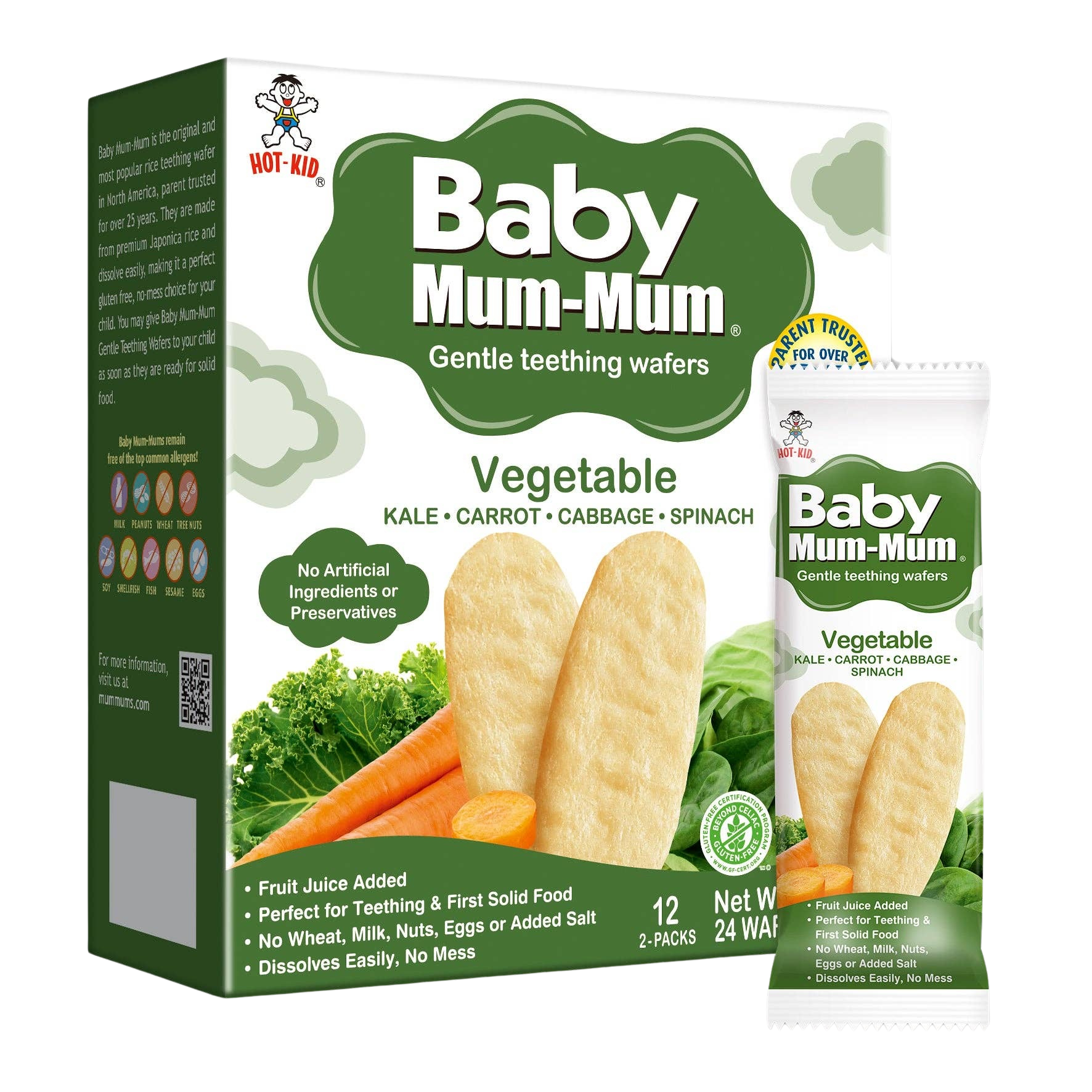 BABY MUM-MUM VEGETABLE RICE RUSKS - (12 Pack *2 per pack)