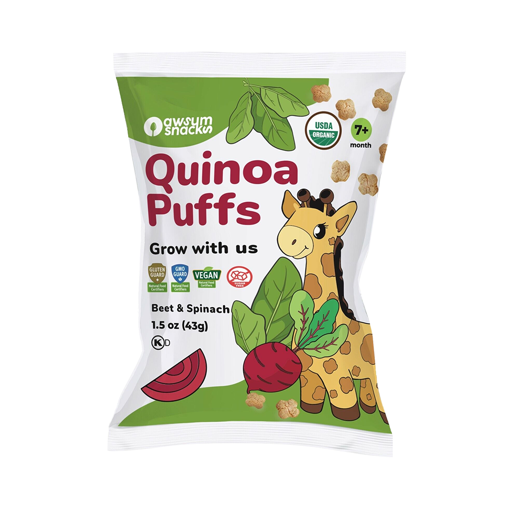 Awsum Snacks Superfood Beet & Spinach Baby Puffs (1x count)