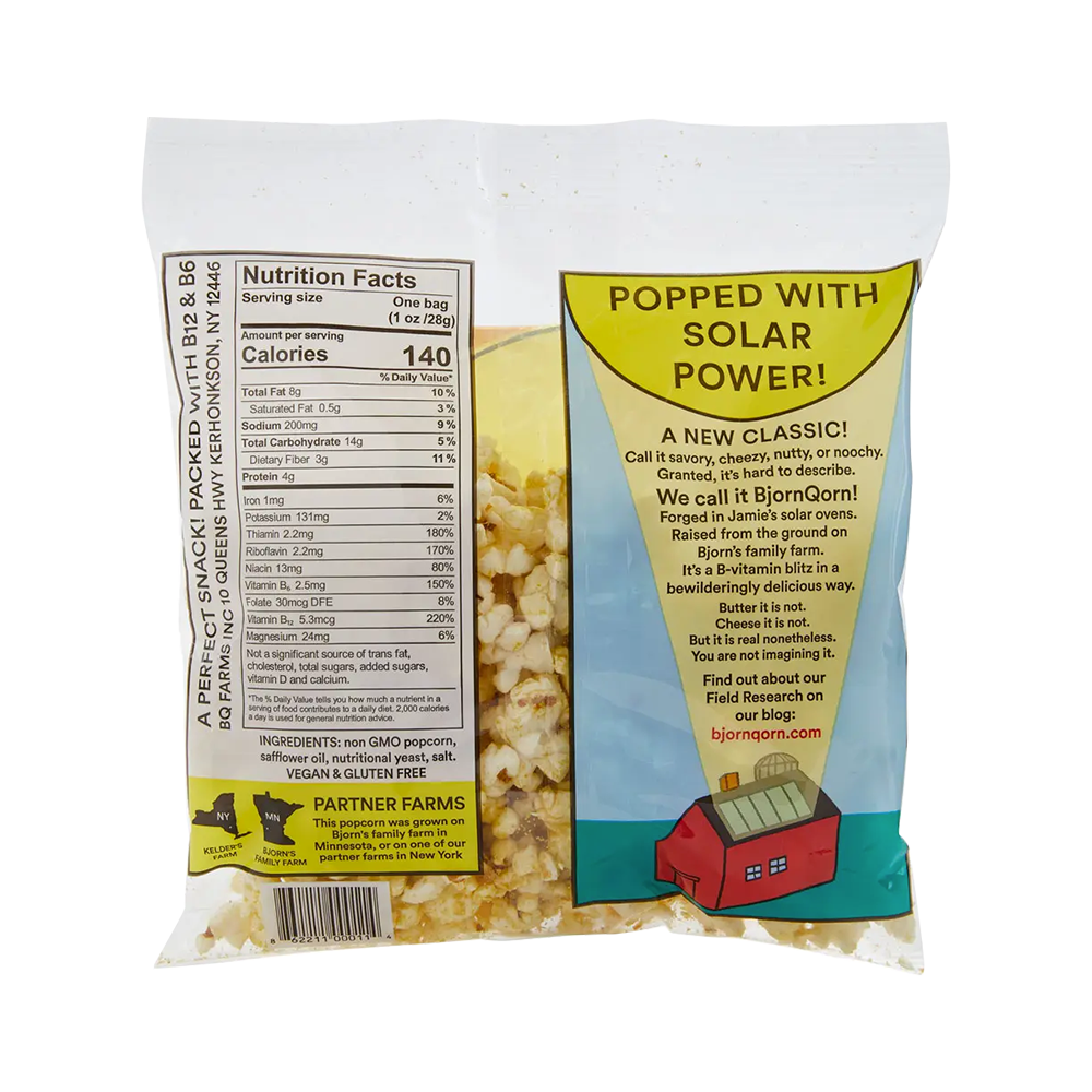 BjornQorn Classic Popcorn Snack Bag (1 oz)