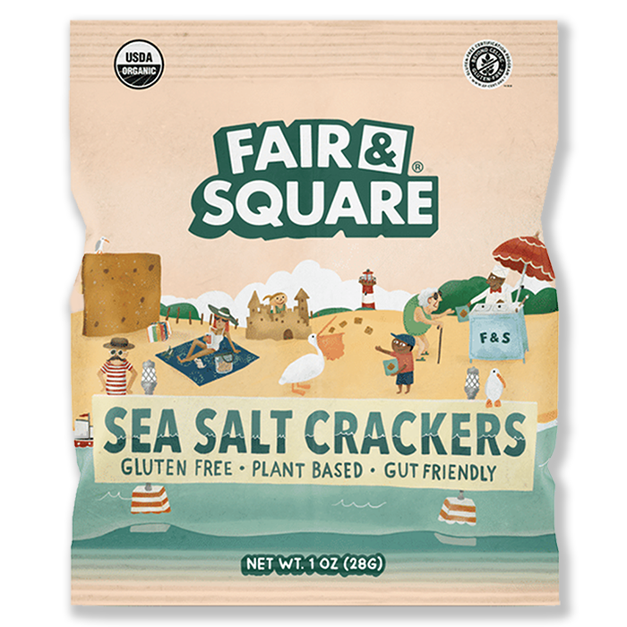 Fair & Square Sea Salt Crackers (1 oz snack bag)