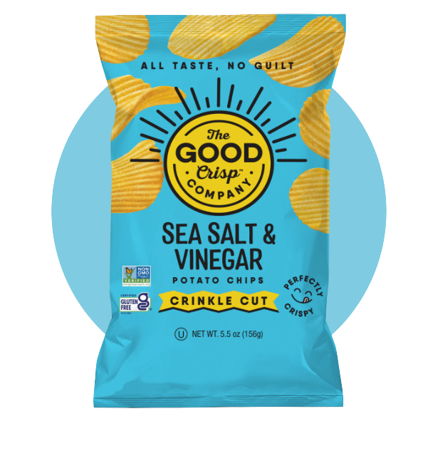The Good Crisp Sea Salt and Vinegar Crinkle Cut Chips (5.5oz)