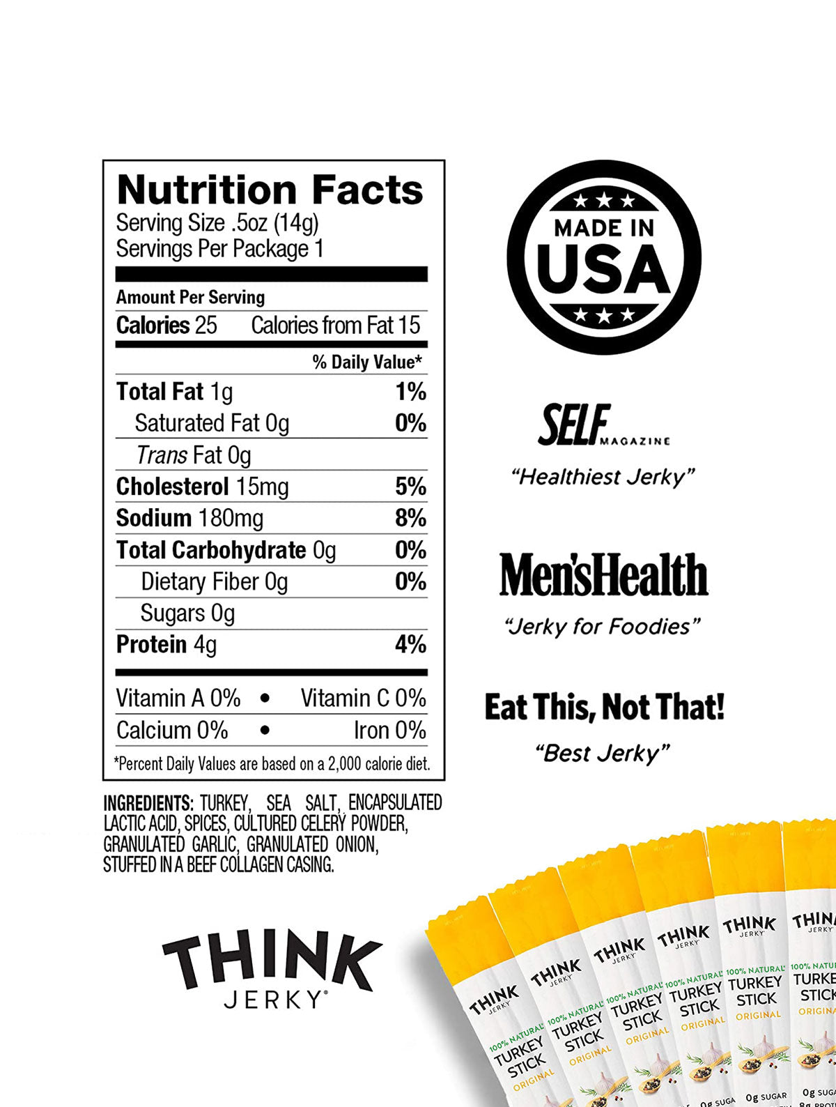 Think Jerky: Mini Original Turkey Stick