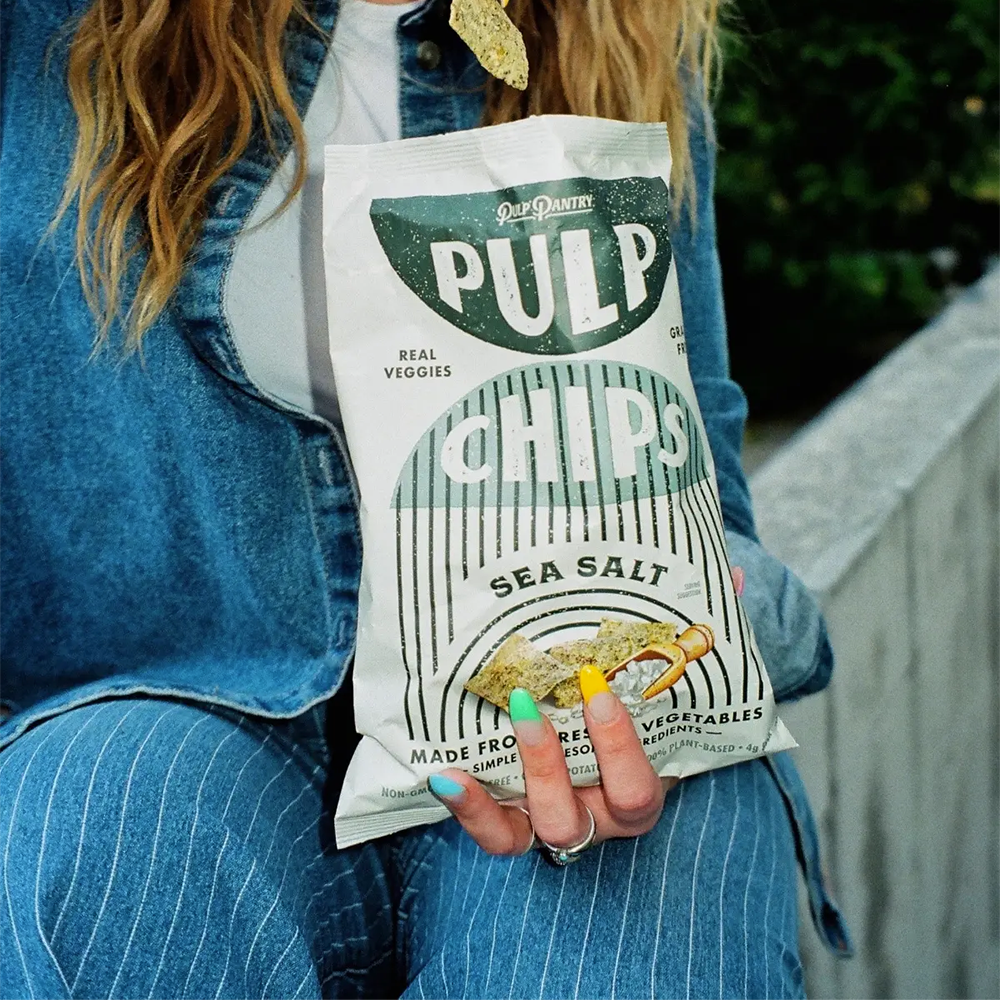Pulp Pantry Sea Salt Veggie Pulp Chips (5 oz Snack Bag)