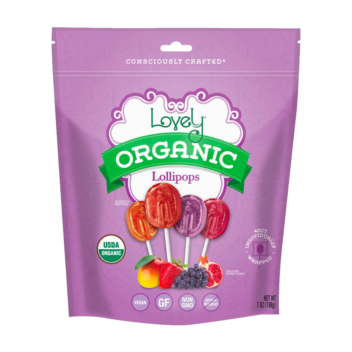 Lovely Organic Lollipops (Approx. 25 Lollipops)