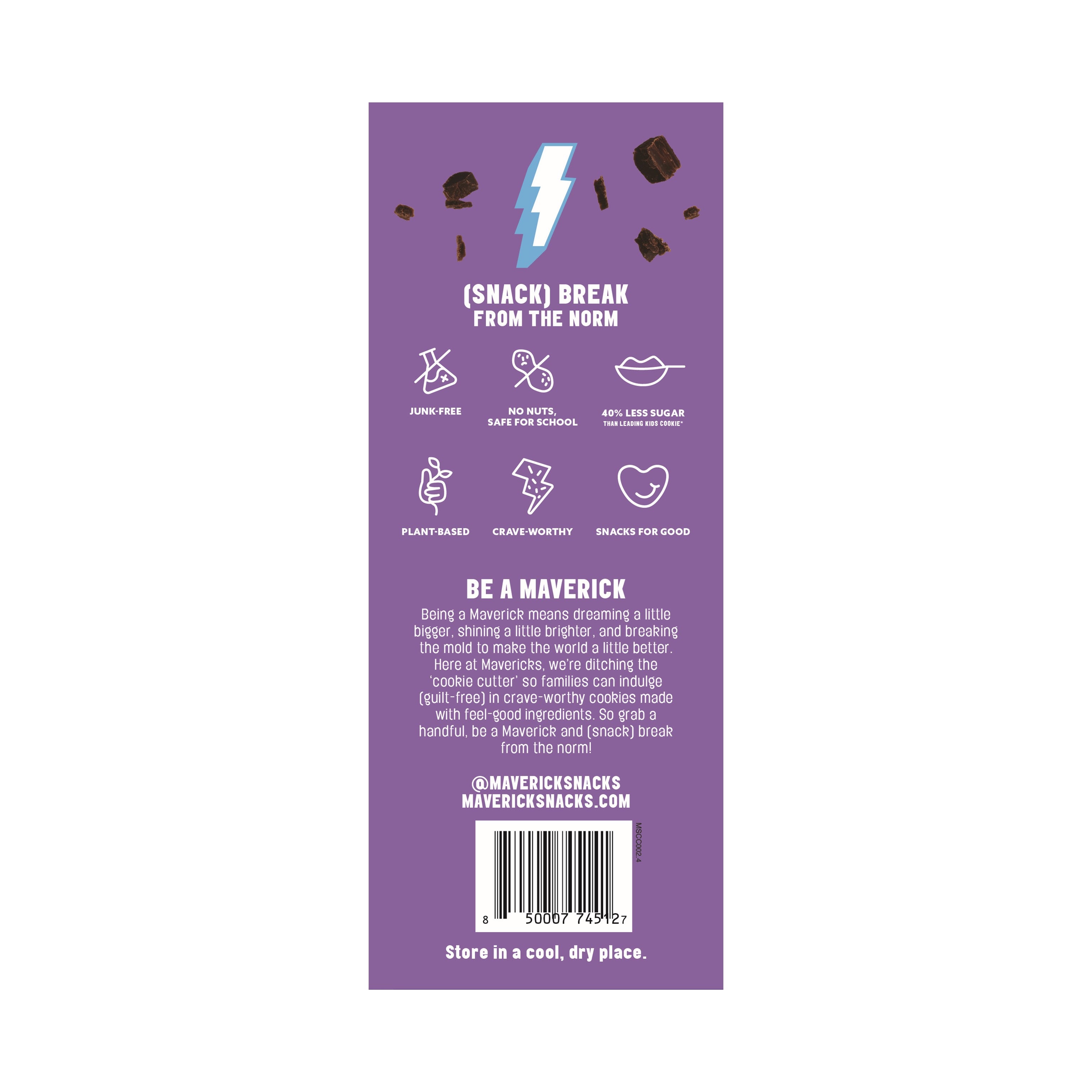 Mavericks Snacks Double Chocolate Cookies (8 ct Snack Packs)