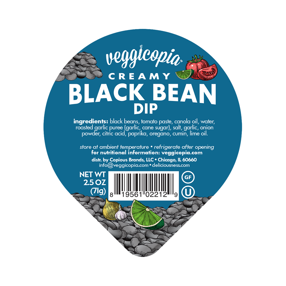 Veggicopia Black Bean Dip - Single Serve 2.5oz