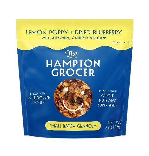 The Hampton Grocer Lemon + Blueberry Granola (2oz pouch) no