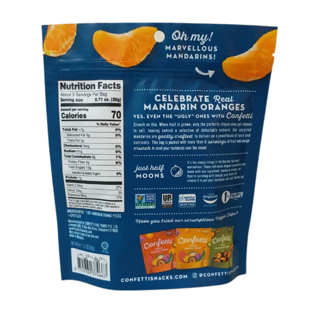 Confetti Snacks Crunchy Mandarin Orange Chips