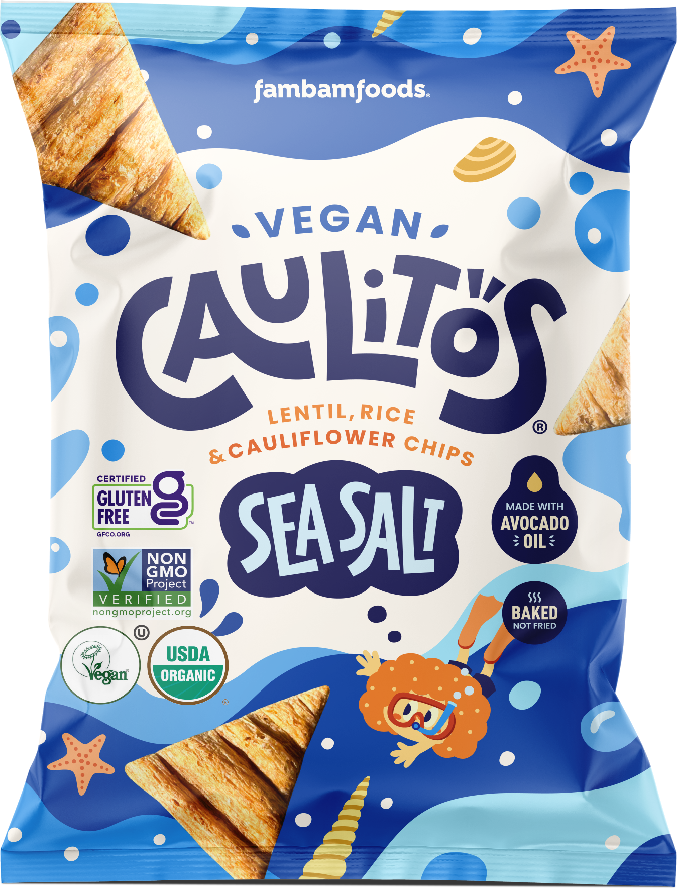 Caulitos: Sea-Salt  (Snack Size Bags 1oz)