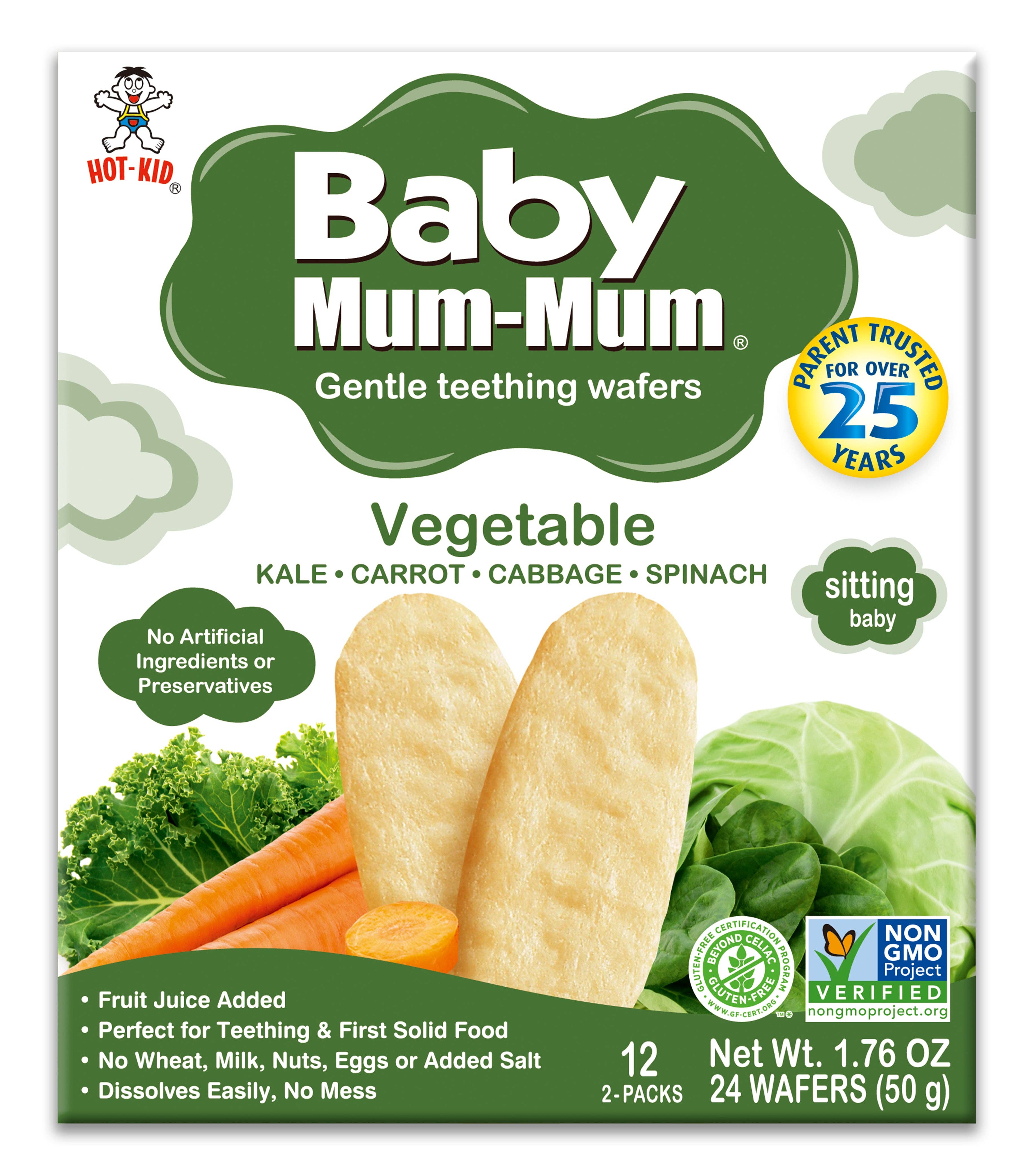 BABY MUM-MUM VEGETABLE RICE RUSKS - (12 Pack *2 per pack)