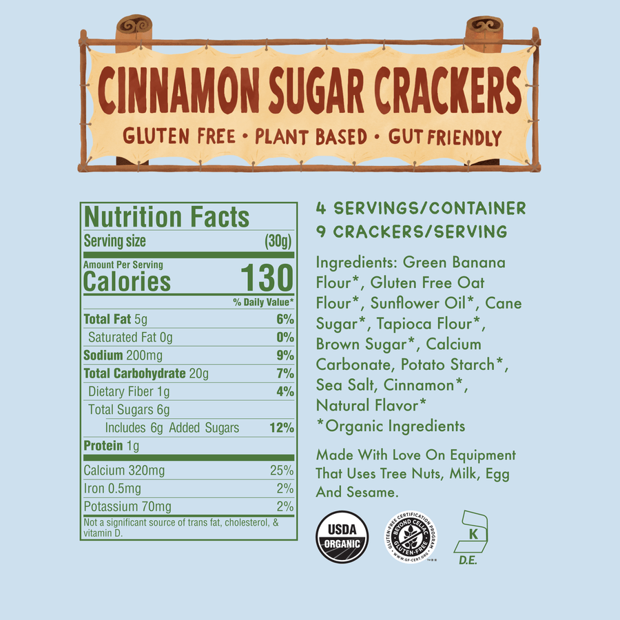 Fair & Square Cinnamon Sugar Crackers 4 oz Box